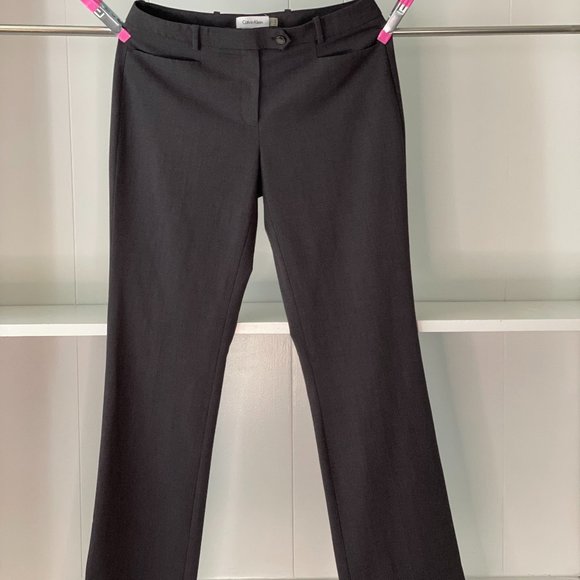 Calvin Klein Women's Trousers | Modern Fit Size 4 | Dark Heathered Grey - Picture 1 of 4